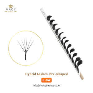 Pestañas Híbridas Preformadas 6-DW DIY Lash MACY BEAUTY KOREA Extensiones de Pestañas Premium al por Mayor Pestañas Personalizadas Marca Privada - Product Image 3