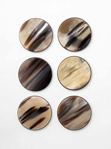 Juego de Posavasos de Cuerno Natural Hechos a Mano, de Alta Venta, Axiom Home Accents, Artesanía para Cocina y Mesa, para Bodas y Fiestas - Product Image 6