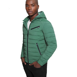 Chaquetas para hombre, chaqueta acolchada para hombre, de alta calidad, ligera, térmica, con capucha y cuello alto, a prueba de viento - Product Image 4