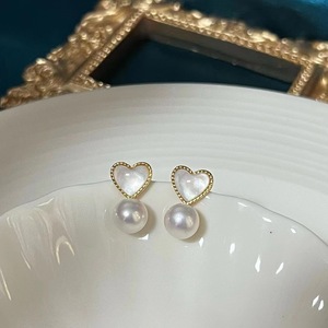 ต่างหูแบบกระดุมออโรร่า สไตล์เรโทร สีนีออนพรีเมียม ทรงกลมหนา ใกล้เคียงกับทรงกลม ด้านหน้า 12 มม. ไข่มุกสีเงิน สง่างาม สไตล์เรโทร - Product Image 2