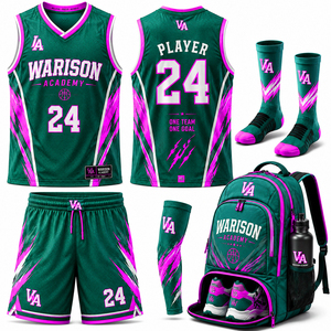Wholesale Basketball Uniform Kit Customized Solid Color Quick Dry Team Wear Basketball Uniform Set With Custom Name And Number - Product Image 5