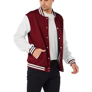 เสื้อแจ็คเก็ตวาร์ซิตี้แบบสวมใส่สบาย ระบายอากาศได้ดี ผลิตจากผ้าขนสัตว์/โพลีเอสเตอร์เคลือบผิว ทอลายเรียบ คอตั้ง สำหรับผู้ชาย ฤดูใบไม้ร่วง ไซส์ใหญ่พิเศษ - Product Image 6