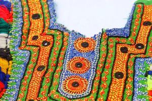 Vintage Kuchi Banjara cuello yugo parche bordado tradicional apliques parche - Product Image 6