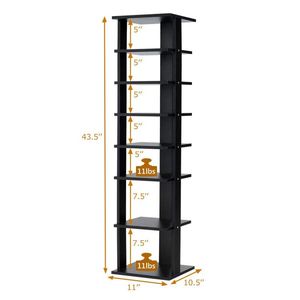 Scarpiera verticale in legno 7 livelli Design salvaspazio per porta d'ingresso - Product Image 4