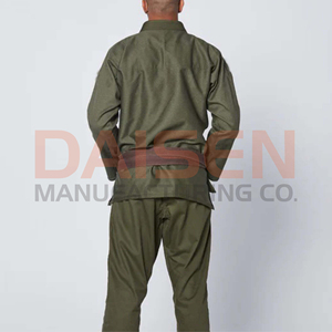 Kimono de BJJ vert olive pour homme, 100% coton, coupe classique, vêtements d'arts martiaux durables, taille adulte - Product Image 3
