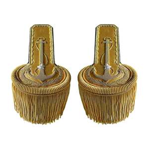 Epaulettes de Lujo con Bordado Personalizado y Cierre de Gancho y Bucle para Uniformes Formales y Accesorios de Bandas de Marcha - Product Image 1