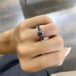 Bague en argent sterling 925 avec moissanite noire, grande taille, bague de fiançailles en diamant, bijoux personnalisés, cadeau pour elle - Product Image 2