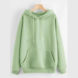 เสื้อฮู้ดสีแดงแบบยูนิเซ็กซ์ ทรงโอเวอร์ไซส์ สีพื้น ดีไซน์กระเป๋าเสื้อ สวมใส่สบายๆ สำหรับฤดูใบไม้ร่วง แขนเสื้อปกติ ผ้าถักเฟรนช์เทอร์รี่ - Product Image 4