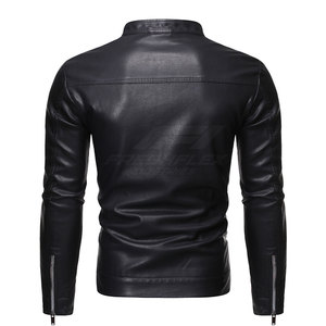 Professional Manufactured Breathable Comfortable Men <b>Leather</b> <b>Jacket</b> Casual Wear Fashion Outdoor <b>Winter</b> Zipper OEM Service - Product Image 3