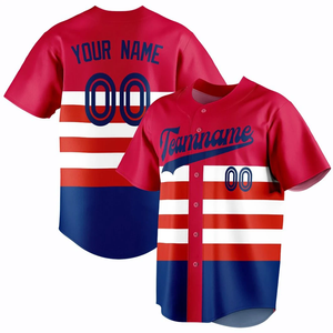Maillot de baseball respirant 100 % personnalisable pour homme, en polyester, avec impression de logo et nom d'équipe sur mesure, faible MOQ, OEM - Product Image 3