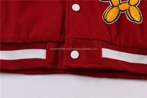 เสื้อแจ็คเก็ตบอมเบอร์ผู้ชายแบบมีปกตั้ง ปักลายเชนิลล์ตามสั่ง สำหรับฤดูหนาว พร้อมโลโก้ด้านหน้า - Product Image 6