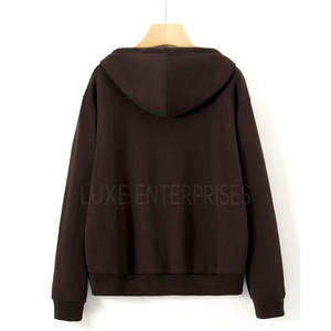 Fabricant pakistanais de sweats à capuche en molleton mélangé de coton pour l'hiver, avec fermeture éclair et strass, pour hommes, vente en gros en stock - Product Image 2