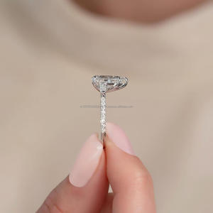 IGI/GIA Lab Grown Cut Diamond Vintage 14k jaune mariage/bague de fiançailles unisexe or blanc fin pour anniversaire fête-digne - Product Image 2