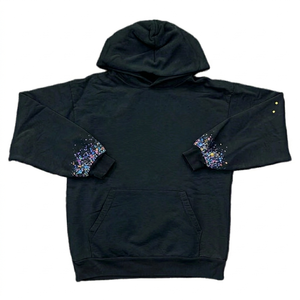 Sudadera con Capucha de Felpa de Algodón Grueso de Lujo, Unisex, Estilo Urbano, con Logotipo de Diamantes de Imitación, Diseño Personalizado - Product Image 3