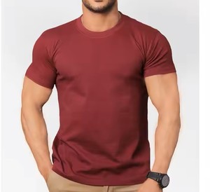 T-shirt Homme Col Rond Coupe Ample en Coton Épais Grande Taille – T-shirts Vierge Manches Courtes de Haute Qualité pour Musculation - Product Image 3