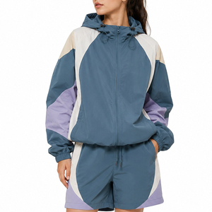 Ensemble survêtement coupe-vent en nylon pour femme, poids moyen, hiver, style streetwear, nouvelle collection - Product Image 3