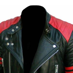 Blouson en cuir PU noir pour homme, style motard, coupe ajustée, décontracté, pour l'extérieur, de haute qualité, vente chaude, personnalisé, OEM - Product Image 5