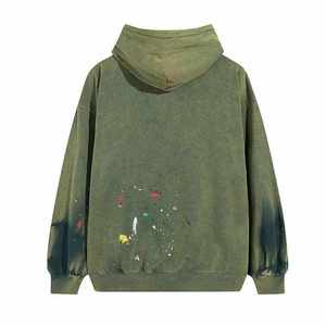 Sweat-shirts pour hommes en coton 100% avec design personnalisé, effet délavé, taille plus, respirant, séchage rapide, nouvelle arrivée - Product Image 2