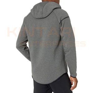 Men Zipper Hoodie Wholesale Custom Cotton Blend <b>Full</b> <b>Zip</b> <b>Sweatshirt</b> OEM Factory Bulk Production for Wholesale Buyers - Product Image 4