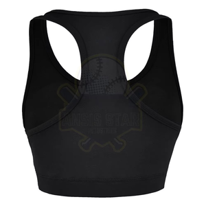 Soutien-gorge grande taille pour femme avec logo personnalisé imprimé sur le devant, en Spandex/Polyester, bretelles réglables, maintien moyen, séchage rapide - Product Image 1