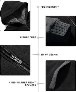 GEEK LIGHTING Boys <b>Sherpa</b> <b>Lined</b> <b>Hoodie</b> Kids Fleece Sweatshirt Full Zip Hooded Jacket - Product Image 4