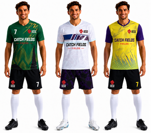 Wholesale Custom Printed Sublimation Team Sport Blank Football <b>T</b>-<b>Shirt</b> Men's Adult Soccer Jersey Set 100% <b>Polyester</b> 3D - Product Image 1