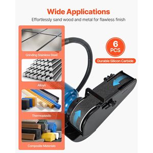 Set di 6 Nastri Abrasivi in Carburo di Silicio da 2 x 72 Pollici, Grane 120, 240, 400, 600, 800, 1000 (1 per ogni grana) - Product Image 2