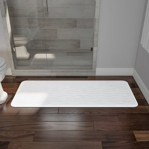 Customised Memory Foam <b>Bath</b> <b>Mat</b> - 59x24 Inch Soft and Absorbent Bathroom Rug <b>Runner</b> with Textured Wave Print Stylish Bathroom - Product Image 1