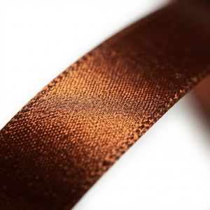 6mm Rust Brown Copper Single Face Satin <b>Ribbon</b> Factory Direct 20 Rolls x 8 Meter for Fall Decor Gourmet Gifts Rustic <b>Weddings</b> - Product Image 1