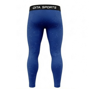 Ensemble de vêtements de sport pour homme, bleu marine, manches longues et leggings, compression, entraînement, fitness, gym, athlétique - Product Image 4