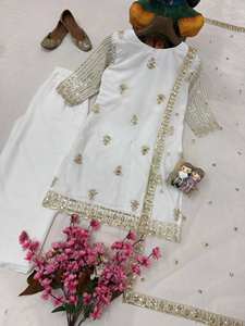 Traje Salwar Rojo de Diseñador para Mujer con Dupatta – Conjunto de Kurta Tradicional Indio para Fiestas - Product Image 6