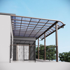 Tenda da Sole Retrattile Autopulente con Protezione UV, Antiruggine, <span class=keywords><strong>in</strong></span> Alluminio, Tetto <span class=keywords><strong>in</strong></span> <span class=keywords><strong>Policarbonato</strong></span> <span class=keywords><strong>per</strong></span> Balcone e Patio - Product Image 2