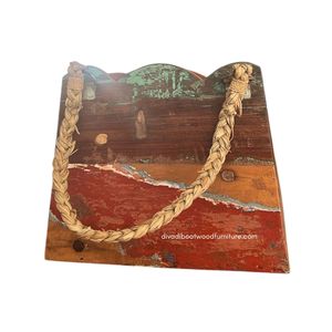 Macetas / Bolsas para Flores de Madera de Barco Reciclada, Color Original, para Decoración de Jardín, Hogar y Exteriores, Macetero Awan de Ratán/Mendong Mediano - Product Image 5