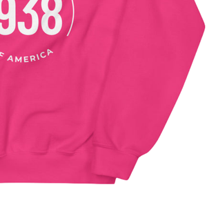 Sweat-shirt unisexe rose vif à col rond, avec motif brodé circulaire, en polaire, à manches longues, vêtement décontracté et tendance - Product Image 5