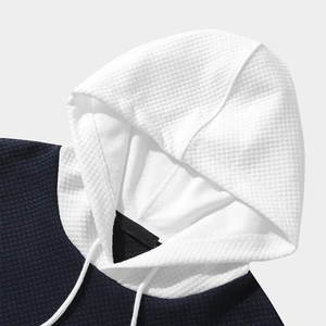 Pull-over d'hiver 2026 en gros, 400 g/m², 100 % coton, séchage rapide, sweat à capuche personnalisé avec poche kangourou et poche interne zippée, coupe oversize pour homme - Product Image 3