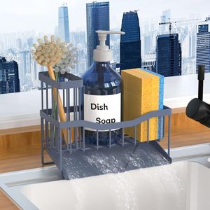 Organizzatore per Lavello in Acciaio Inox con Porta Spugna e Spazzola, Antiruggine, per Organizzazione Cucina - Product Image 1