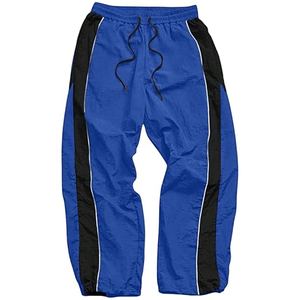 <b>Men</b>’s Breathable <b>Nylon</b> <b>Jogger</b> Pants Windbreaker Baggy Style Elastic Waist Drawstring Straight Leg Sports <b>Jogger</b> Pants - Product Image 2