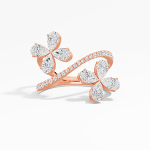 Anillo de moda clásico de eternidad al por mayor para mujer con moissanita en forma de pera, 1.58ctw, chapado en rodio, oro de 10K/14K/18K, engaste de púas, tercera talla - Product Image 6
