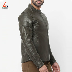 Premium Quality <b>Men</b> <b>Leather</b> <b>Jacket</b> With Shoulders And Cuffs For Biker And Fashion Look Winter <b>Jacket</b> - Product Image 5