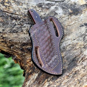 Cuchillo EDC Ergonómico de Acero de Damasco OEM de Alta Gama, Tipo Halcón, de Hoja Fija, Multifuncional para Supervivencia, Caza y Camping, de Venta Caliente - Product Image 6