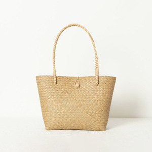 Boho-chic Natural Shop Hand <b>Bag</b> Seagrass Shopper Handbags Raffia <b>Bags</b> Natural Straw Tote Handbags - Product Image 2