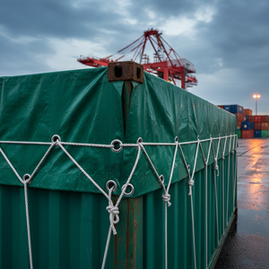 Bâche de protection robuste pour conteneurs, imperméable, de qualité industrielle, en PVC enduit, pour la protection des marchandises en extérieur - Product Image 2