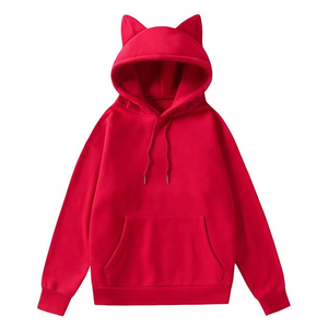 Custom Womens Pink Cat Ear Hoodie Cute Fleece Pullover Drawstring Hooded Sweatshirt Kangaroo Pocket Kawaii <b>Anime</b> <b>Cosplay</b> Streetw - Product Image 3