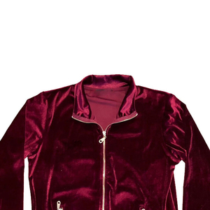 Ensemble de survêtement 2 pièces en velours uni pour femme, veste zippée et pantalon de jogging, fermeture éclair intégrale, tenue décontractée d'automne - Product Image 3