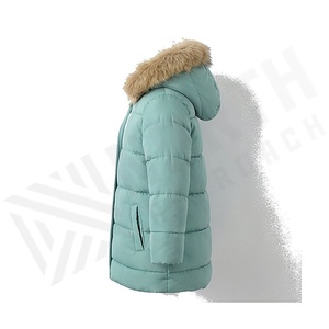 Hooded Quilted Waterproof <b>Bubble</b> Jacket Black Full Sleeve Winter Windproof Cotton Shell Knitted Fabric Polyester Filling Stand - Product Image 3