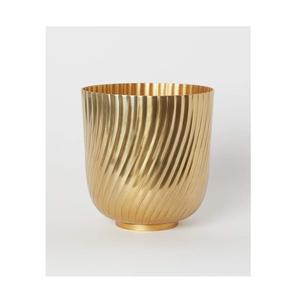 Grand pot en métal avec support pour plantes décoratives de salon - Product Image 3