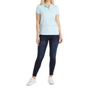 Polo femme uni, grande taille, pour adulte, manches courtes, design classique, idéal pour l'été - Product Image 4