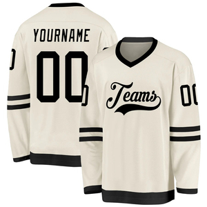 เสื้อฮอกกี้น้ำแข็งทีมชายแบบสั่งทำพิเศษ ลายพิมพ์แบบ Sublimation แขนยาว ออกแบบ OEM - Product Image 2