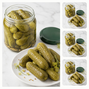 Delicious Top Notch Quality Low Price Factory In Vietnam <b>Pickled</b> Gherkins in Brine Packed in 540ml Mason <b>Jar</b> - Product Image 2