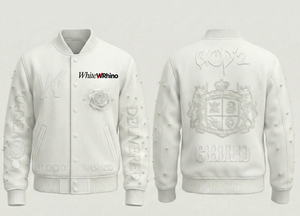 Veste universitaire en mélange de laine avec manches en cuir PU, broderie chenille, streetwear d'hiver, logo personnalisé, veste de baseball pour équipe - Product Image 4